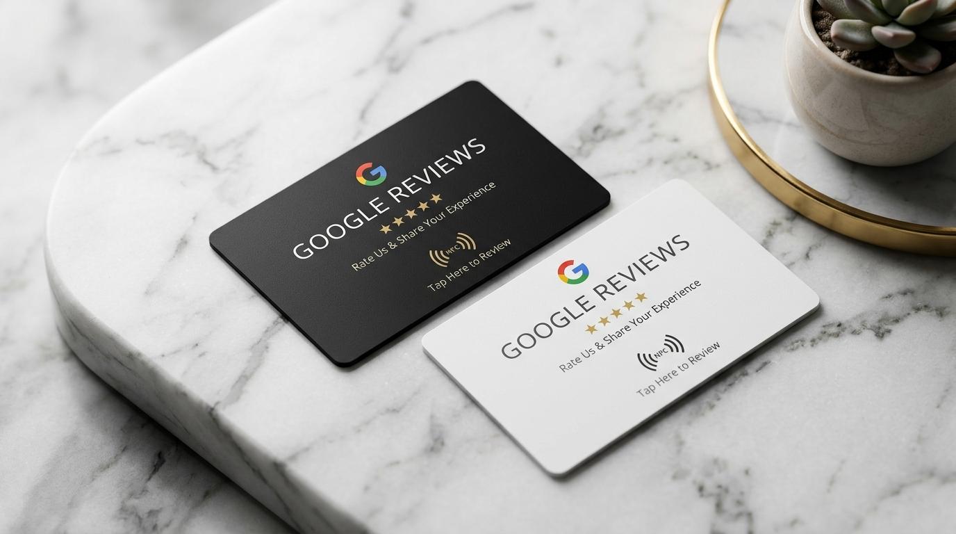 Sleek Black and White NFC Credit Cards